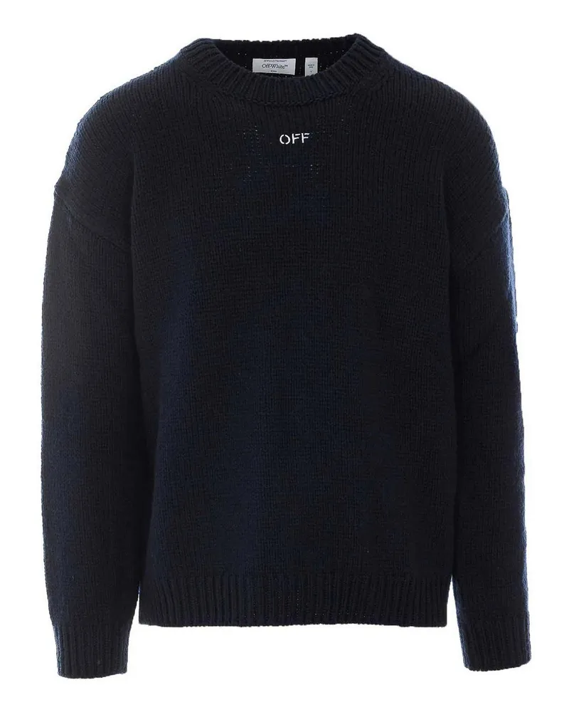 OFF-WHITE Rundhalspullover - Blau Blau