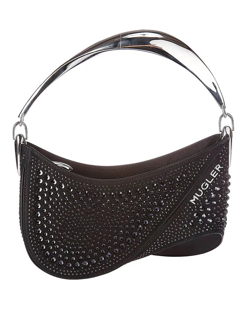Thierry Mugler Kleine Kristalltasche Schwarz