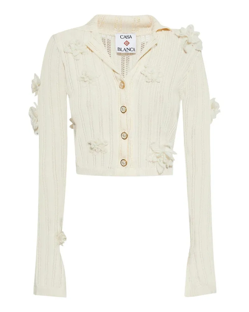 Casablanca Paris Cardigan - Weiß Weiß