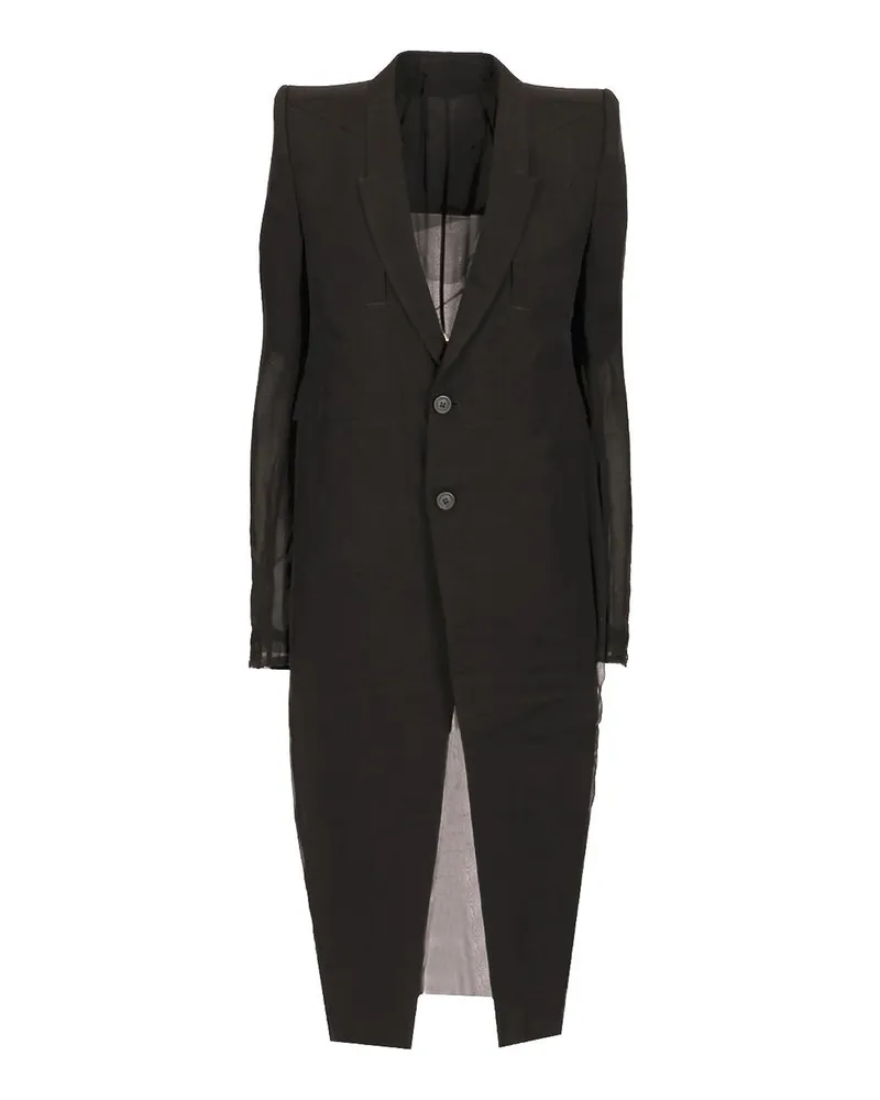 Rick Owens Kurzer Mantel - Schwarz Schwarz