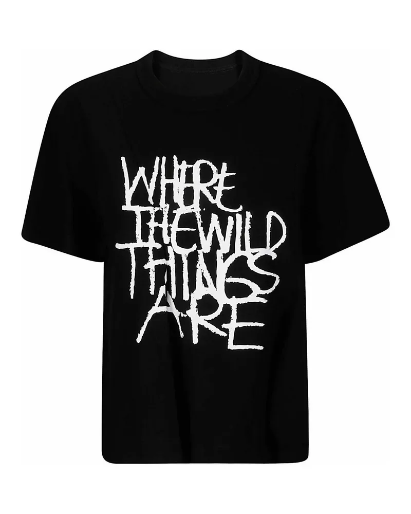 Sacai T-Shirt - Schwarz Schwarz