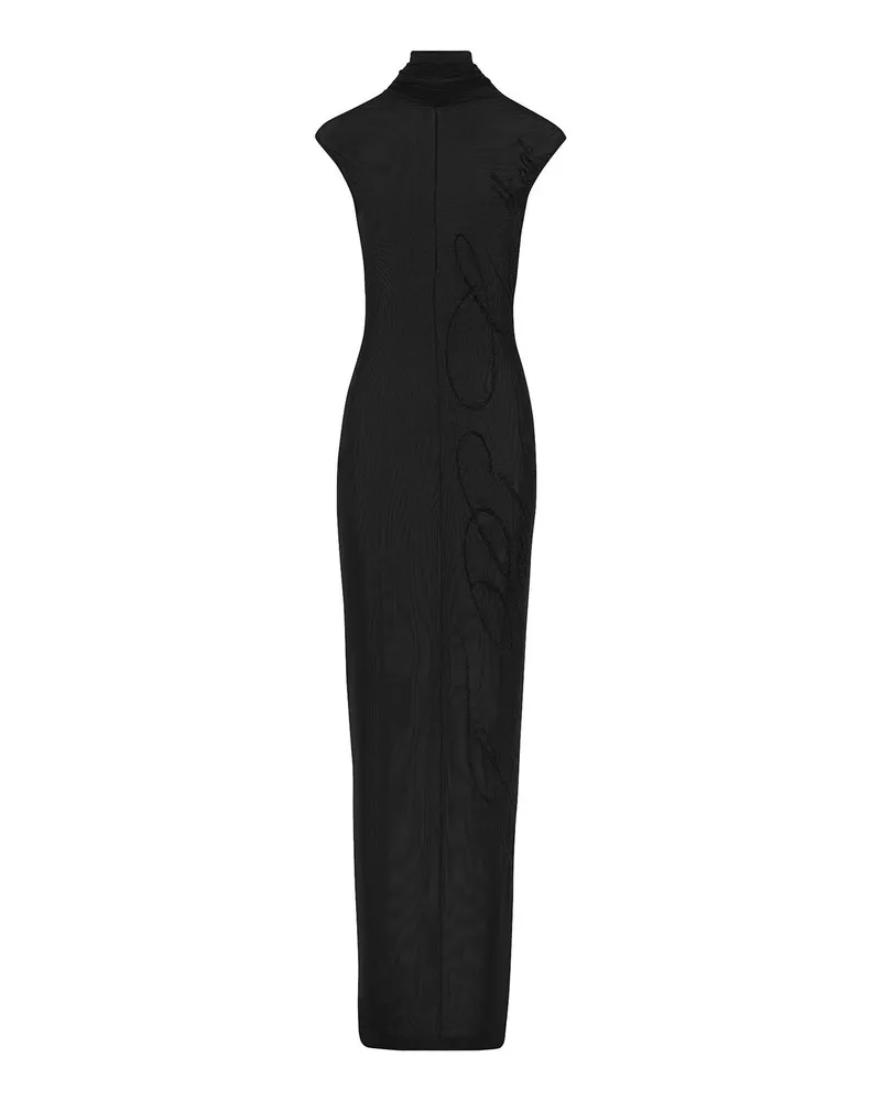 Jean Paul Gaultier Maxikleid - Schwarz Schwarz