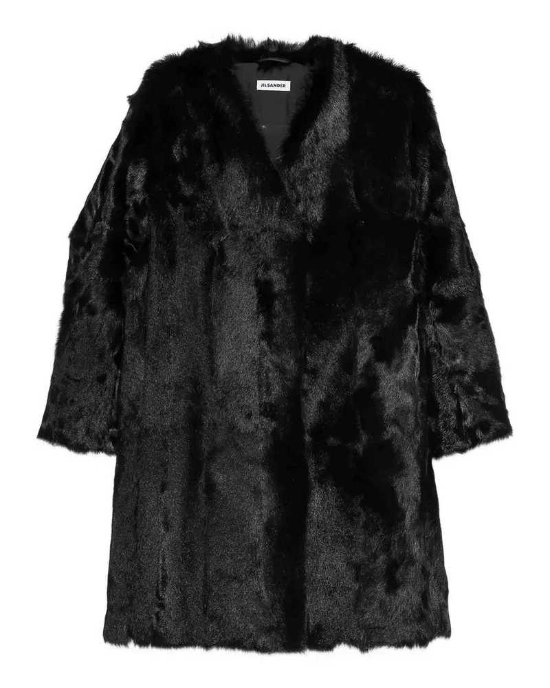 Jil Sander Langer Mantel - Schwarz Schwarz