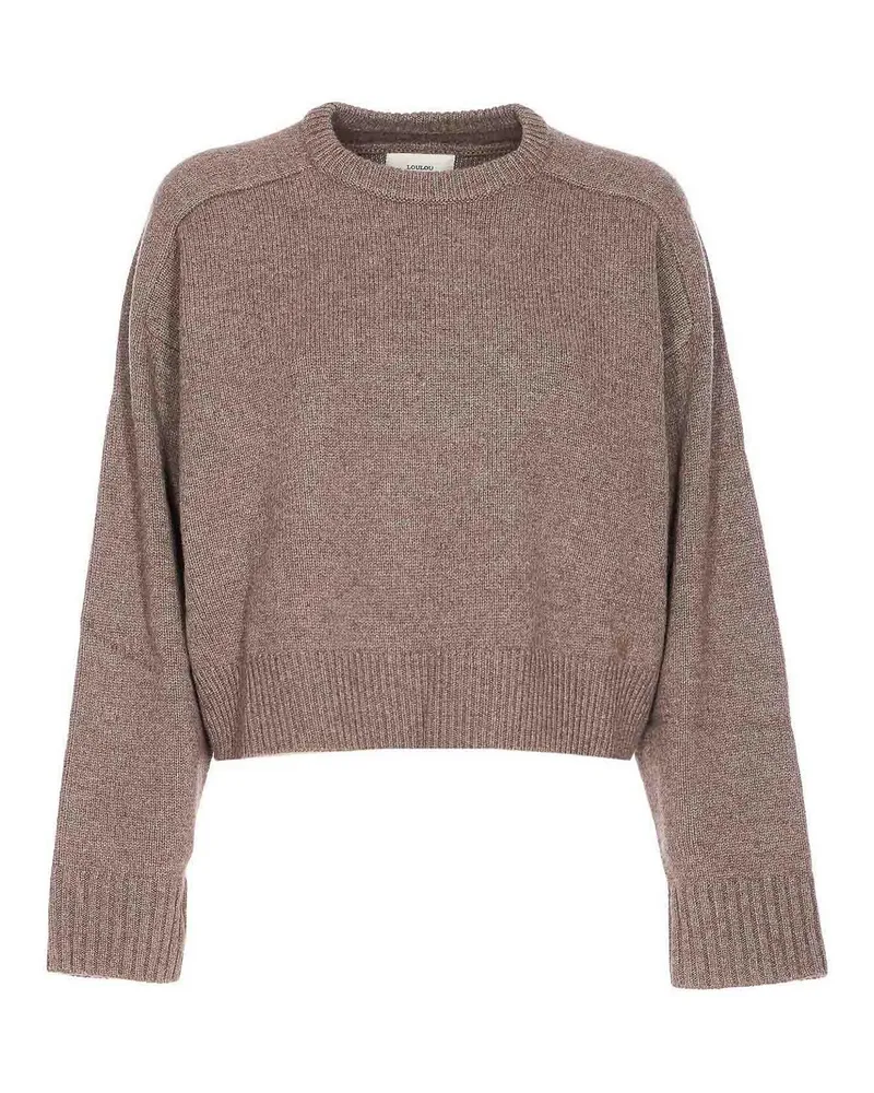 Loulou Studio Rundhalspullover - Beige Beige