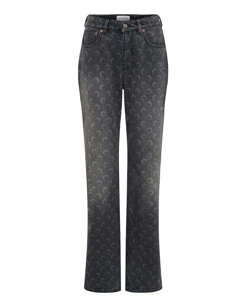 Marine Serre Straight Leg Jeans - Grau Grau