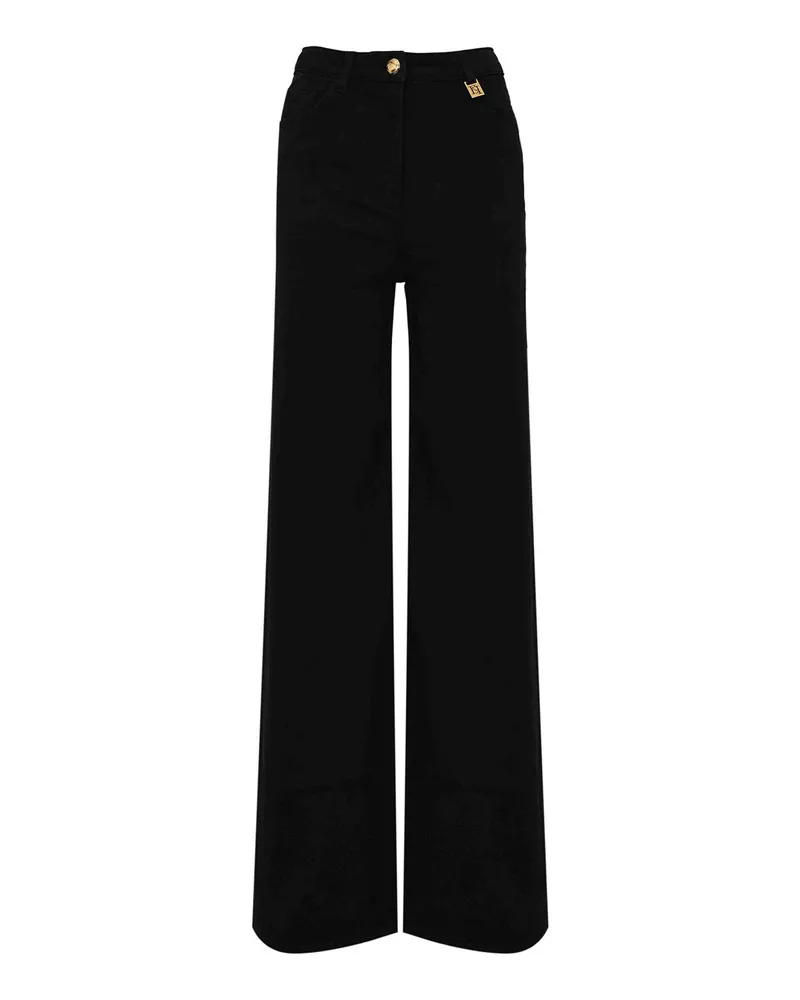 Elisabetta Franchi Schlagjeans - Schwarz Schwarz