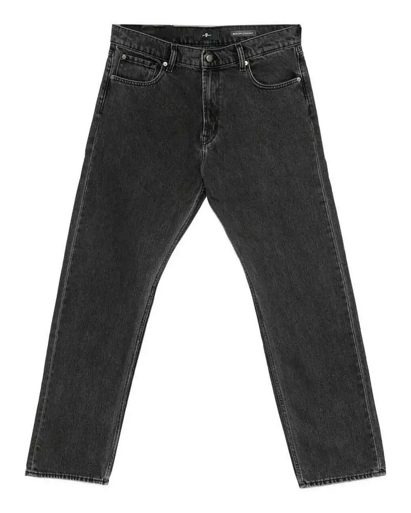 7 for all mankind Straight Leg Jeans - Schwarz Schwarz
