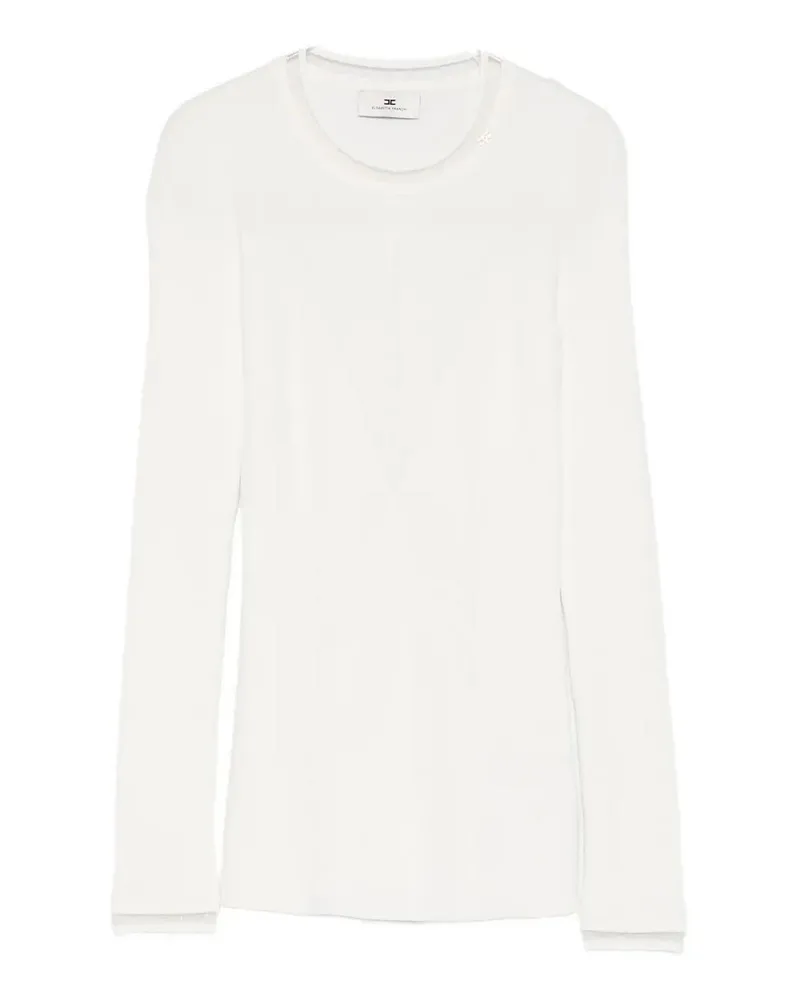 Elisabetta Franchi Rundhalspullover - Creme Creme