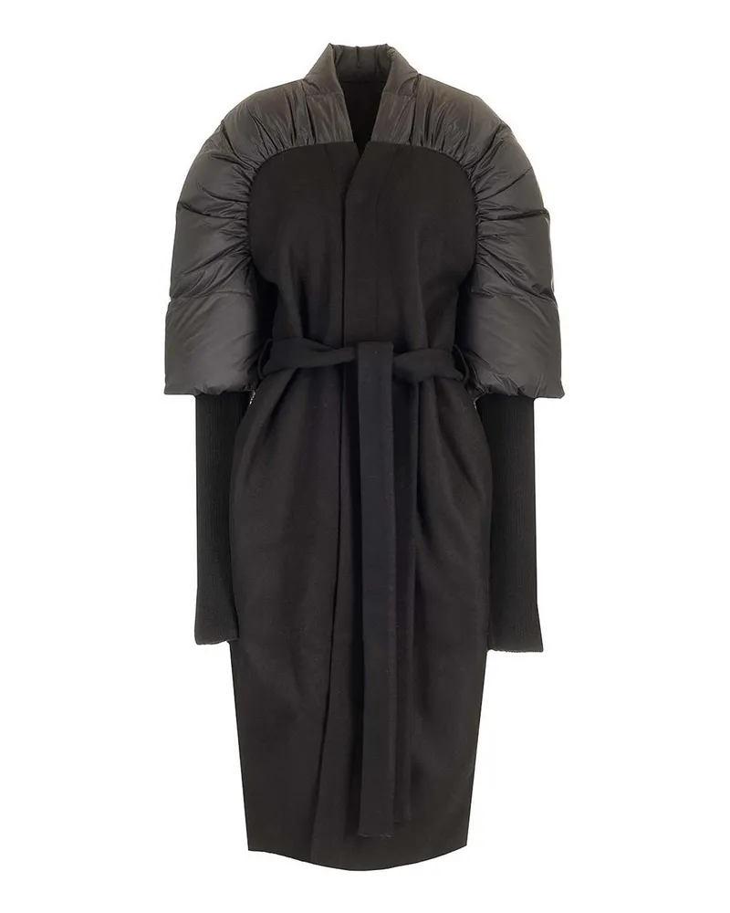 Rick Owens Kurzer Mantel - Schwarz Schwarz