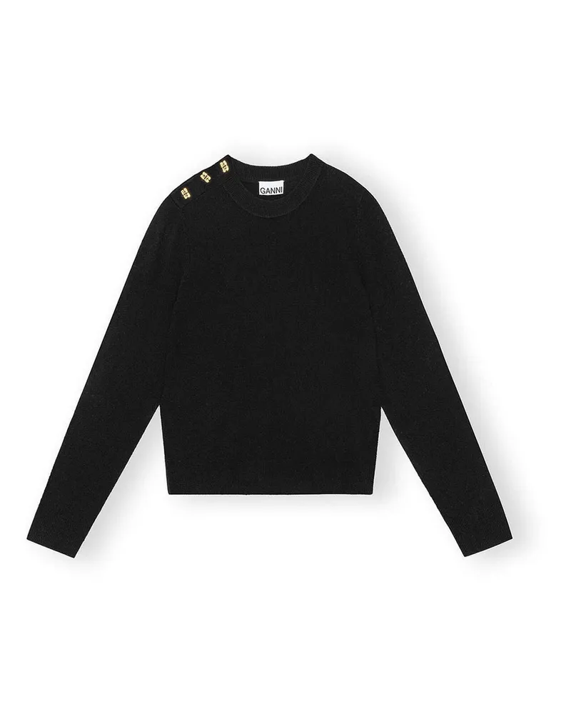 Ganni T-Shirt - Schwarz Schwarz