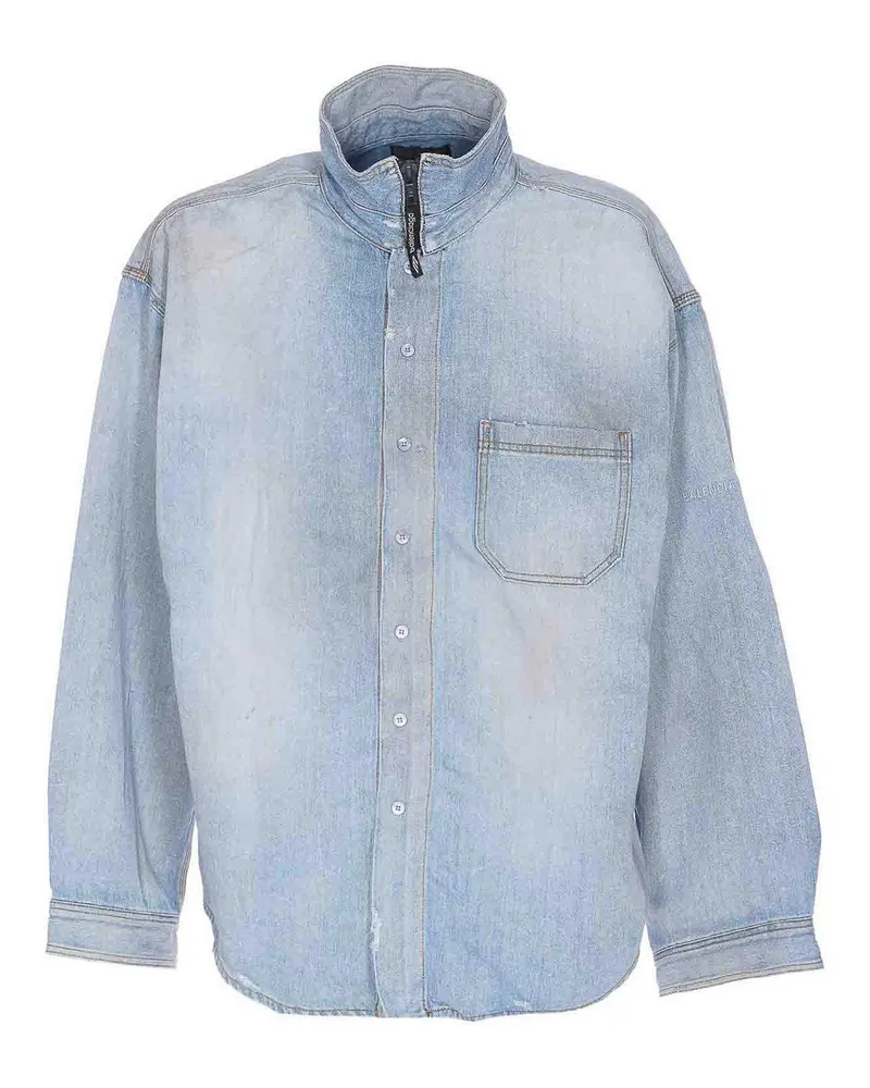 Balenciaga Rollkragenpullover - Blau Blau