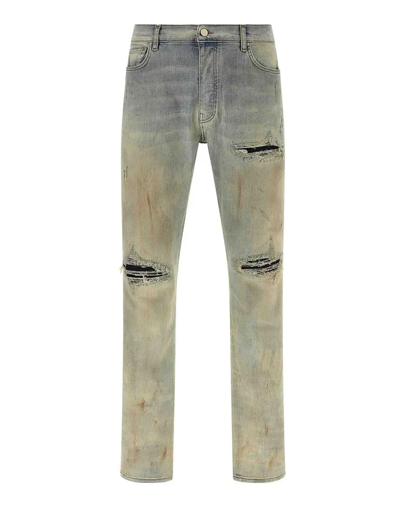 Amiri Straight Leg Jeans - Beige Beige