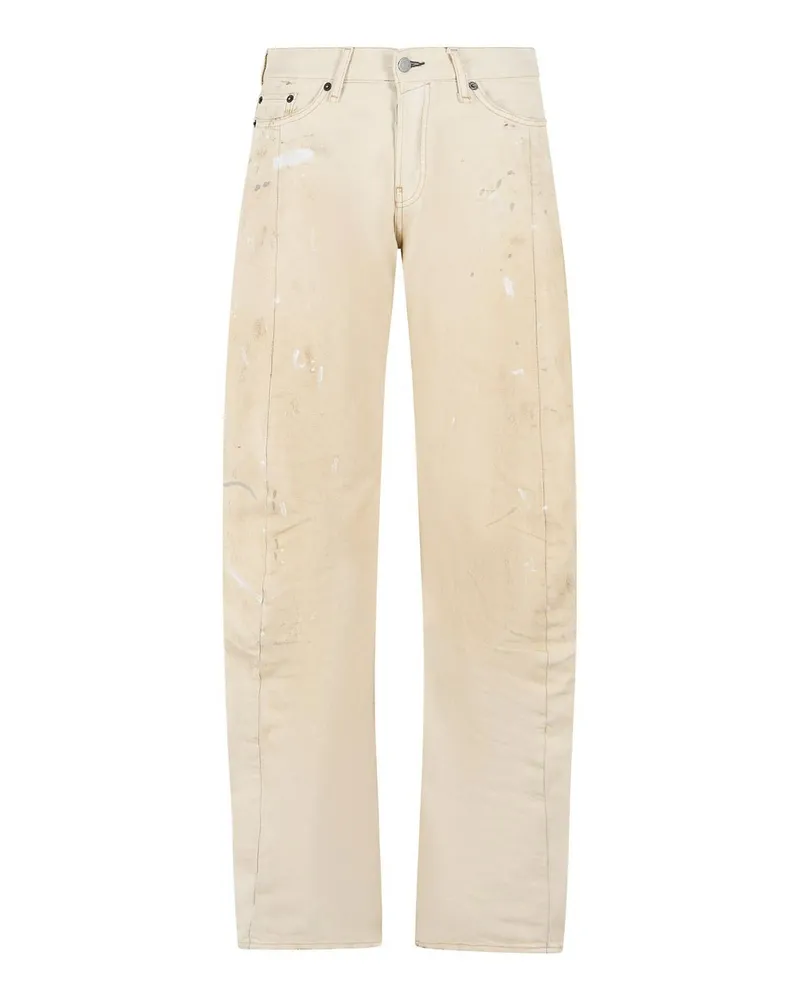 Acne Studios Straight Leg Jeans - Weiß Weiß