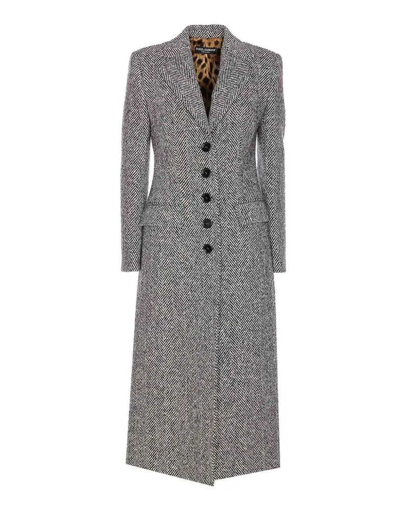 Dolce & Gabbana Kurzer Mantel - Grau Grau