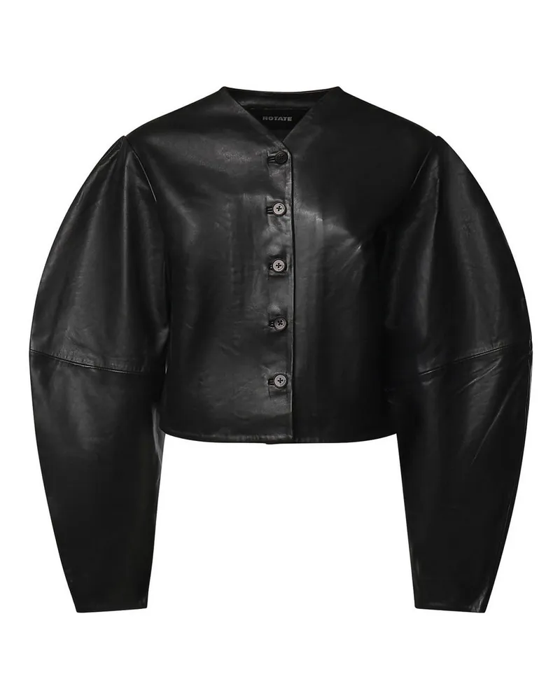 ROTATE Birger Christensen Lederjacke - Schwarz Schwarz