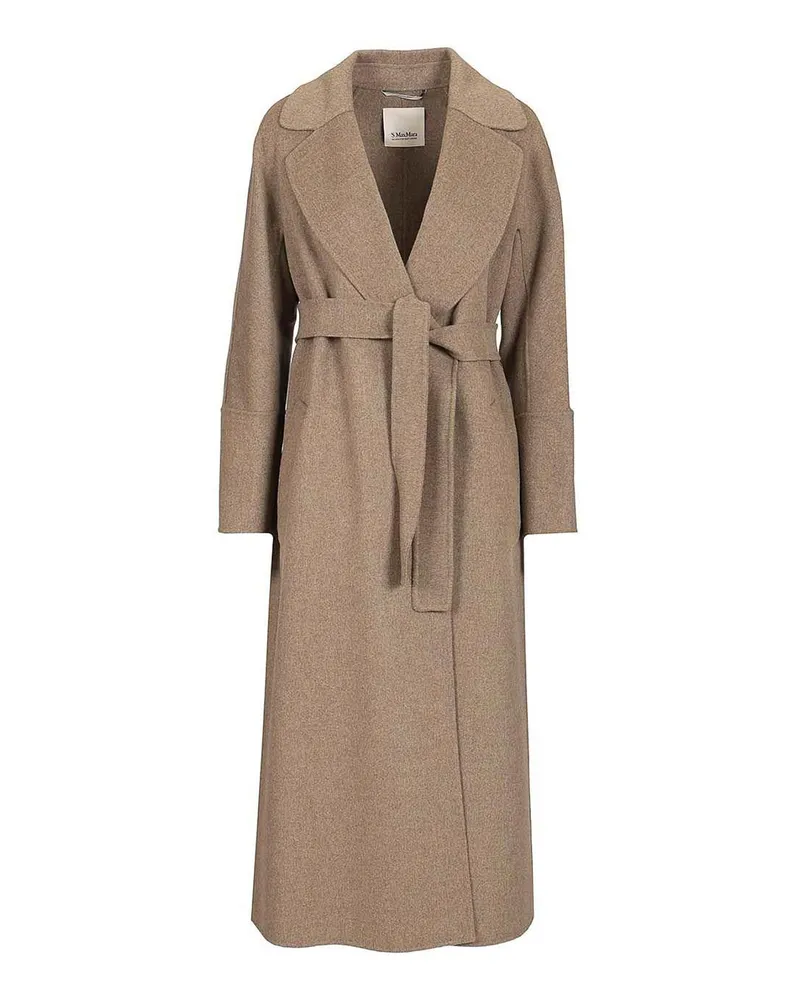 Max Mara Langer Mantel - Grau Grau