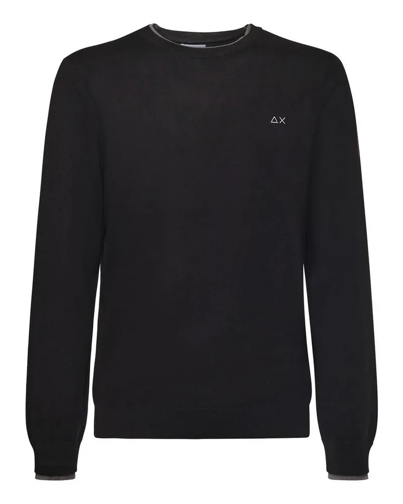 Sun68 Rundhalspullover - Schwarz Schwarz