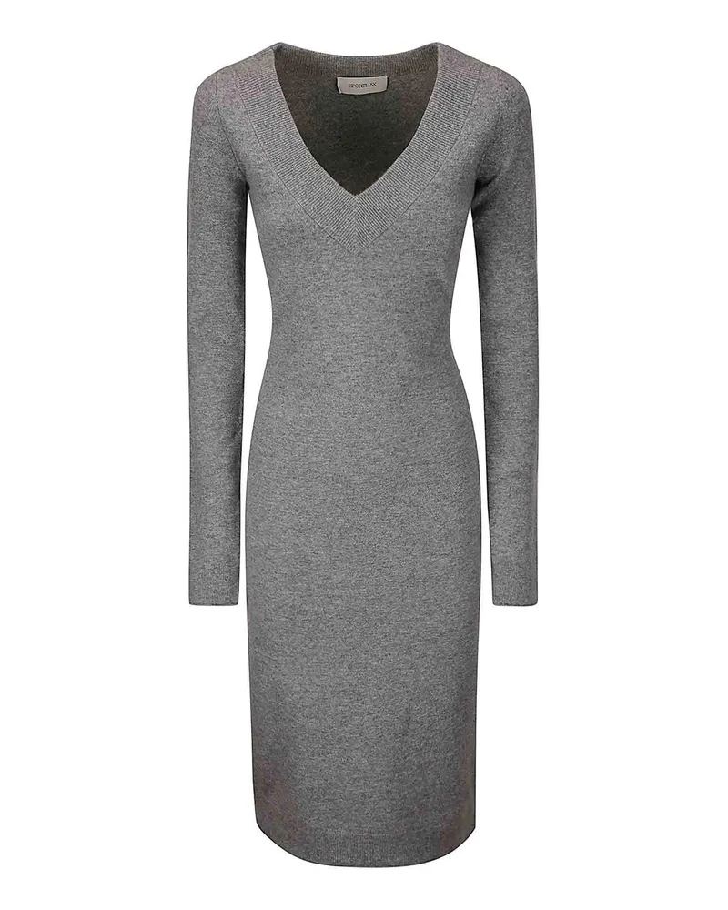 SPORTMAX Knielanges Kleid - Grau Grau