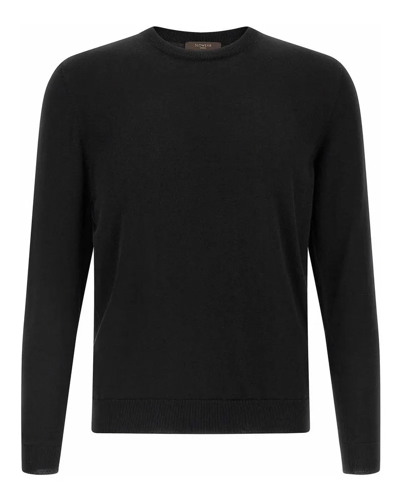 Zanone Rundhalspullover - Schwarz Schwarz