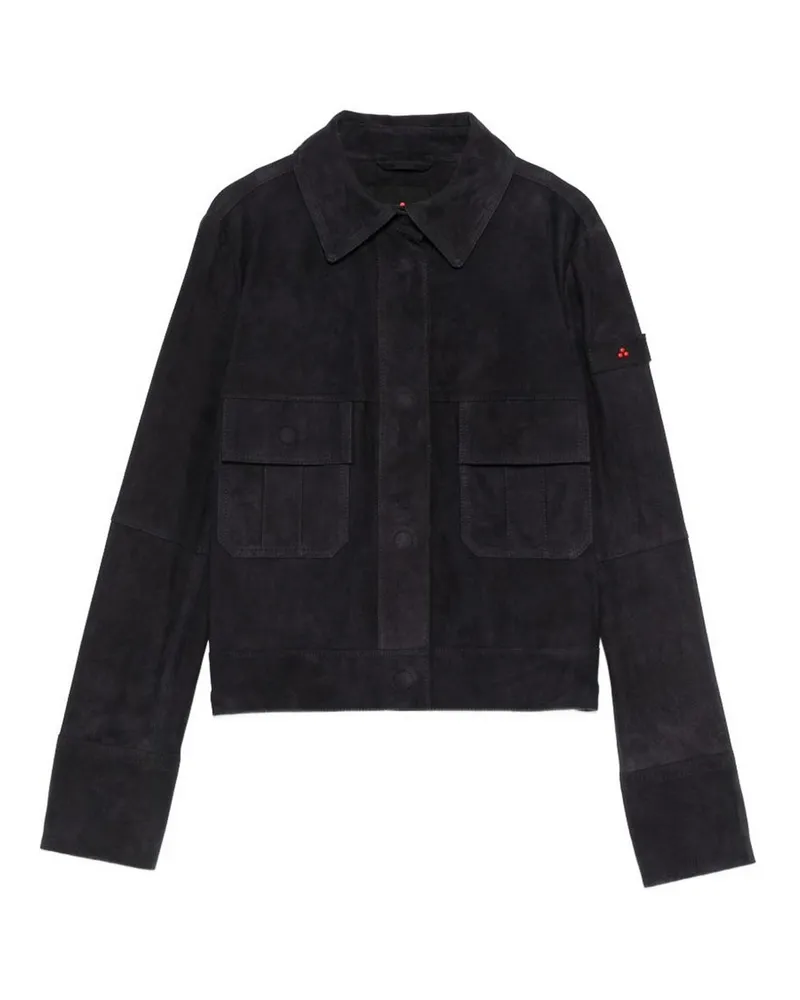 Peuterey Lederjacke - Blau Blau