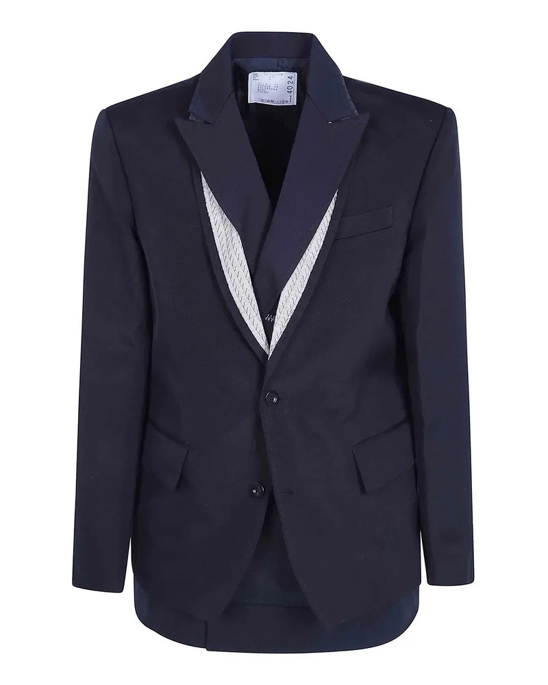 Sacai Lederjacke - Schwarz Schwarz