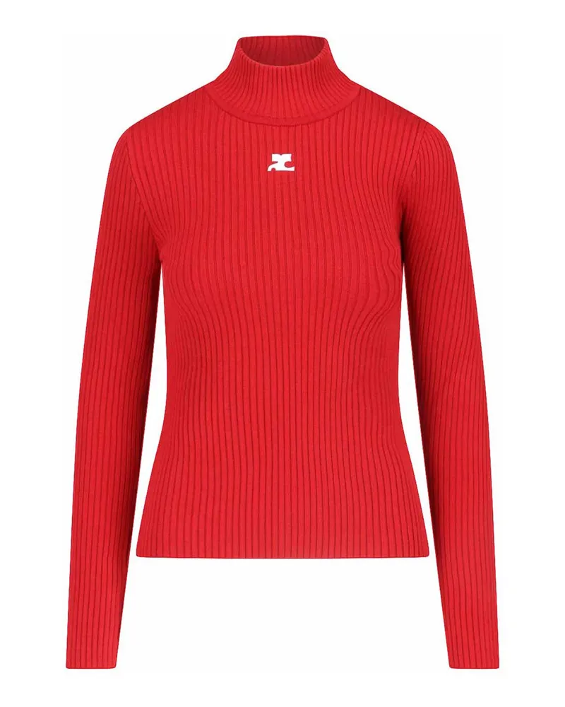 Courrèges Rollkragenpullover - Rot Rot