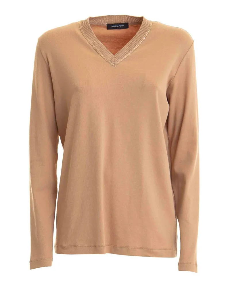 Fabiana Filippi Rundhalspullover - Beige Beige