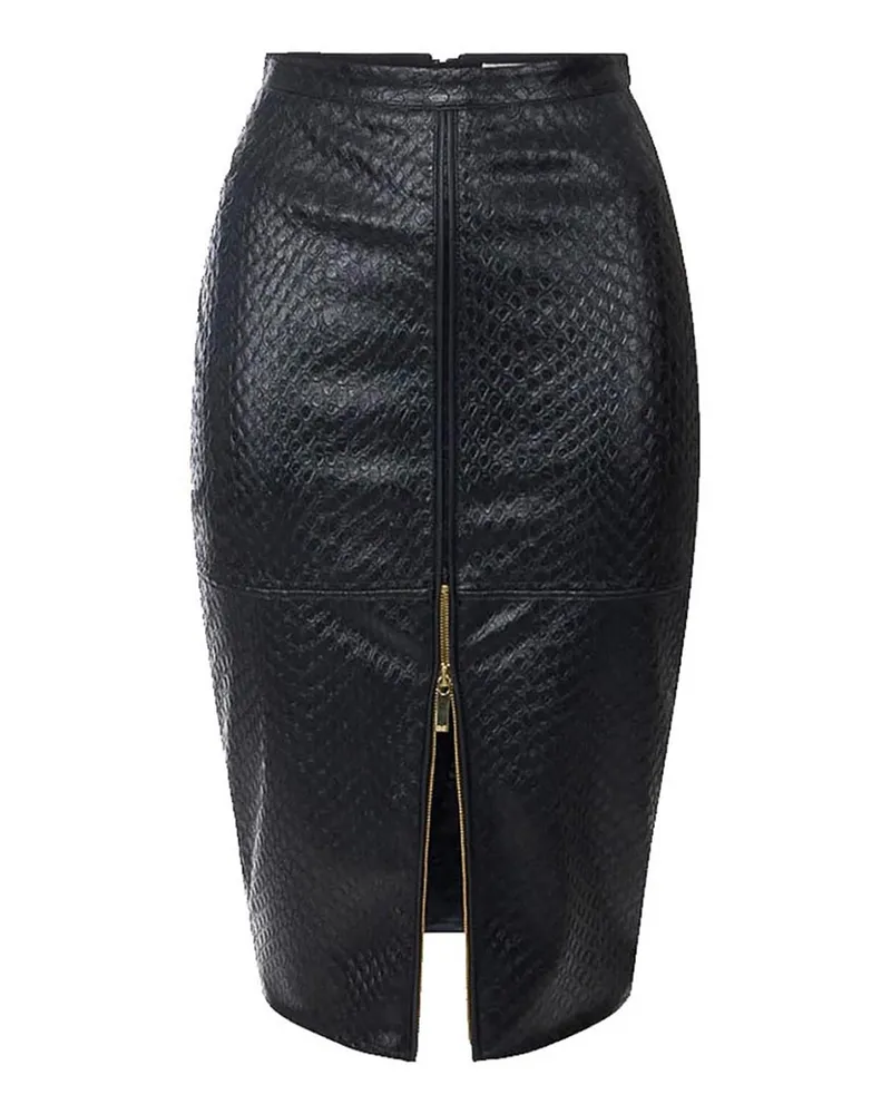 Elisabetta Franchi Lederrock - Schwarz Schwarz
