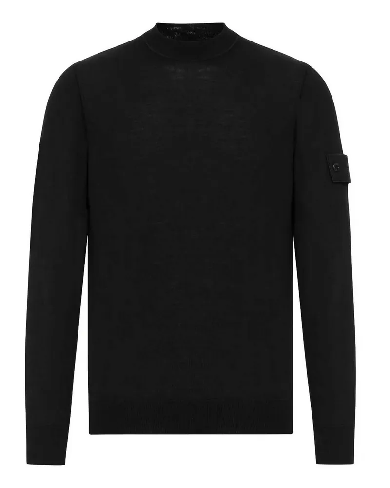 Stone Island Rundhalspullover - Schwarz Schwarz