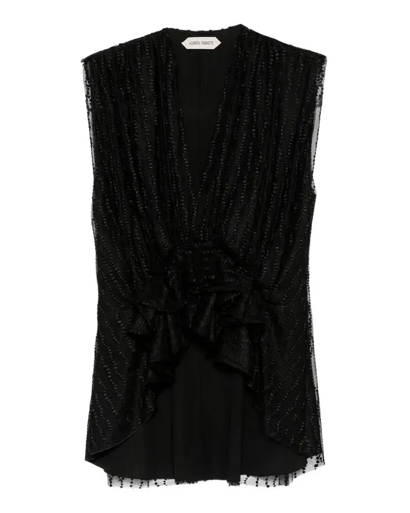 Alberta Ferretti Top - Schwarz Schwarz