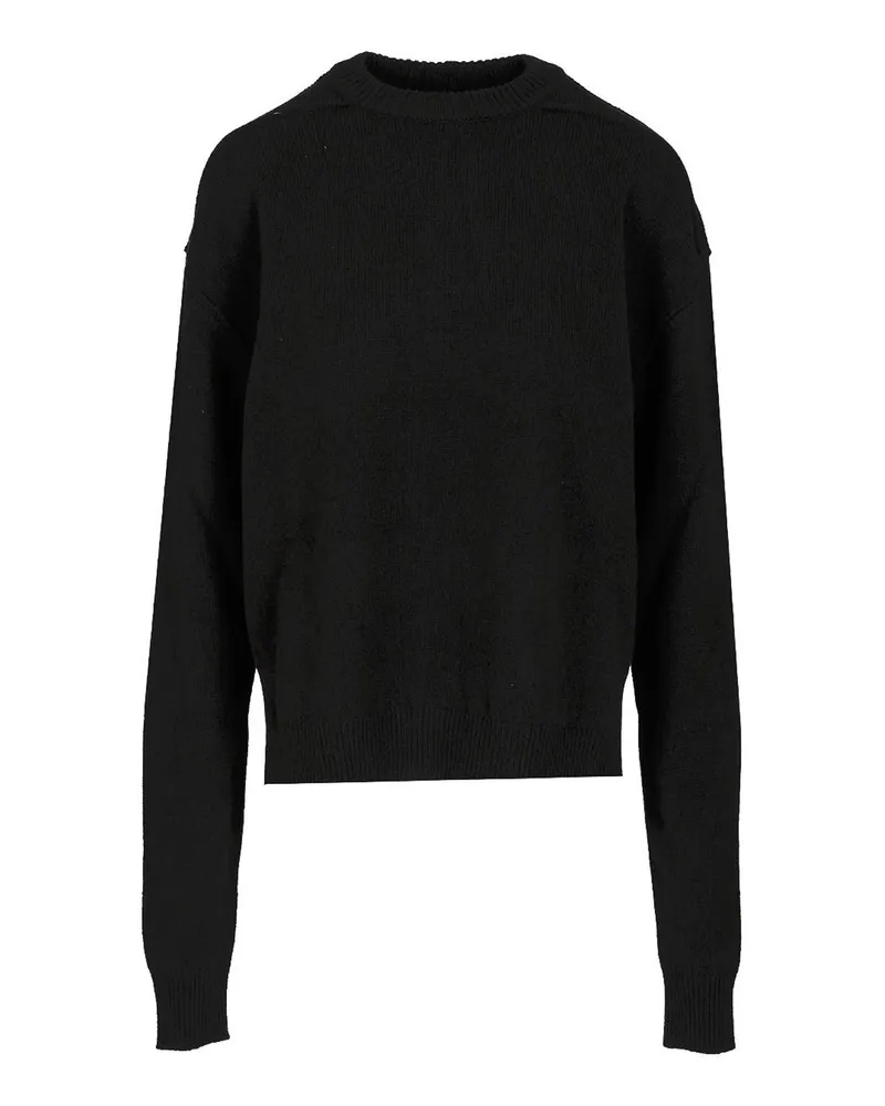 Rick Owens Rundhalspullover - Schwarz Schwarz