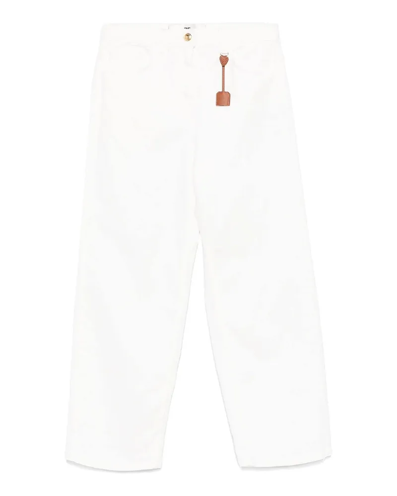 Elisabetta Franchi Bootcut Jeans - Creme Creme