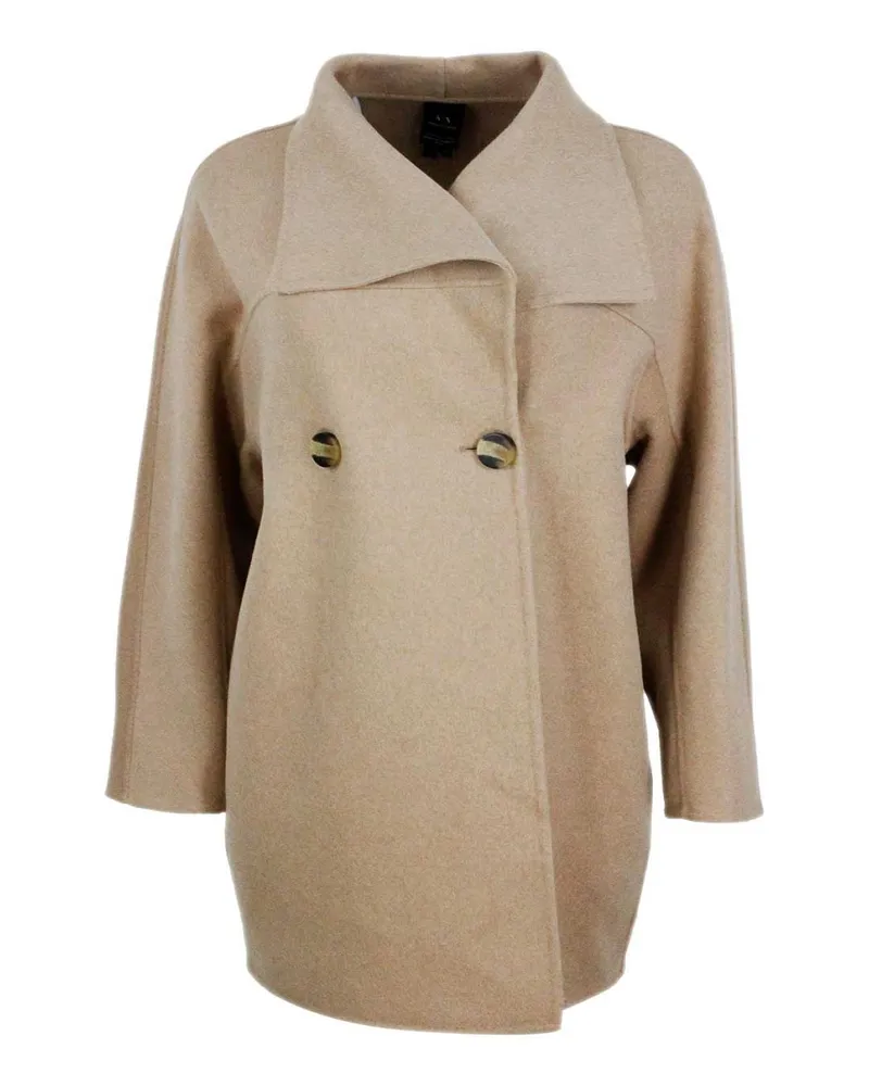 Armani Exchange Knielanger Mantel - Beige Beige