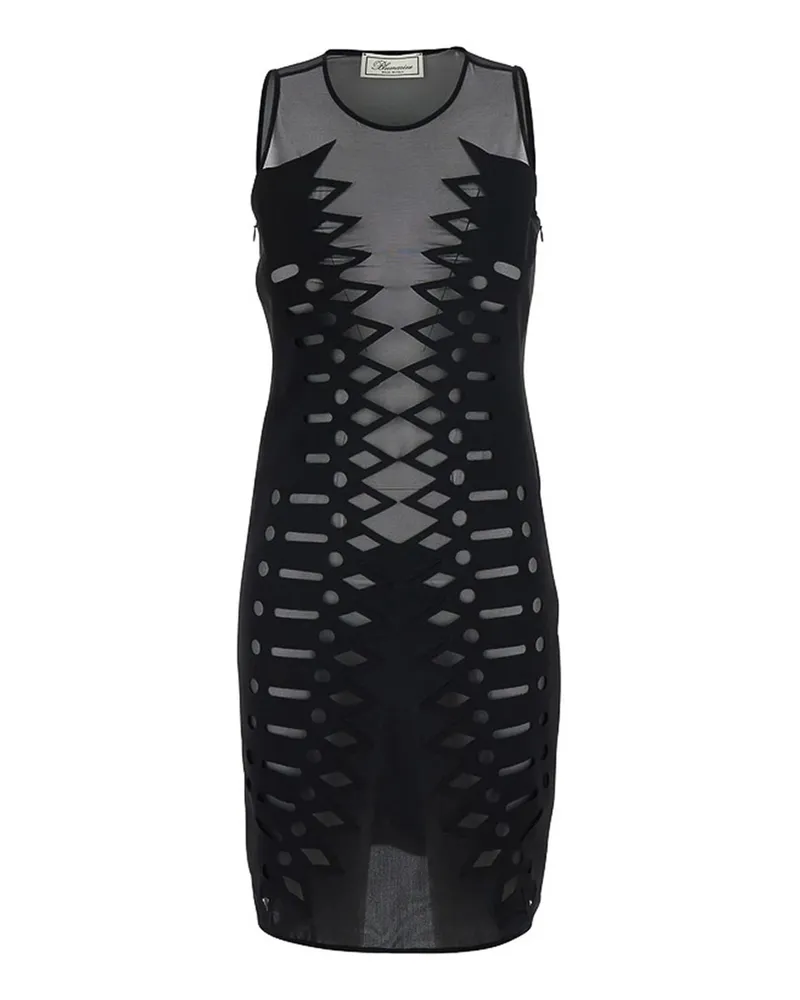 Blumarine Knielanges Kleid - Schwarz Schwarz