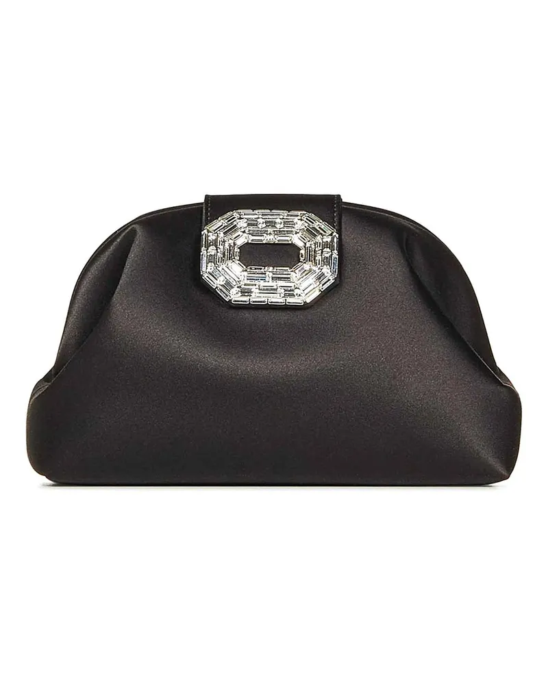 Amina Muaddi Clutch - Schwarz Schwarz