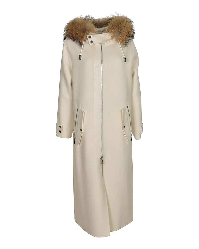 P.A.R.O.S.H. P. A.R. O.S. H. Kurzer Mantel - Creme Creme
