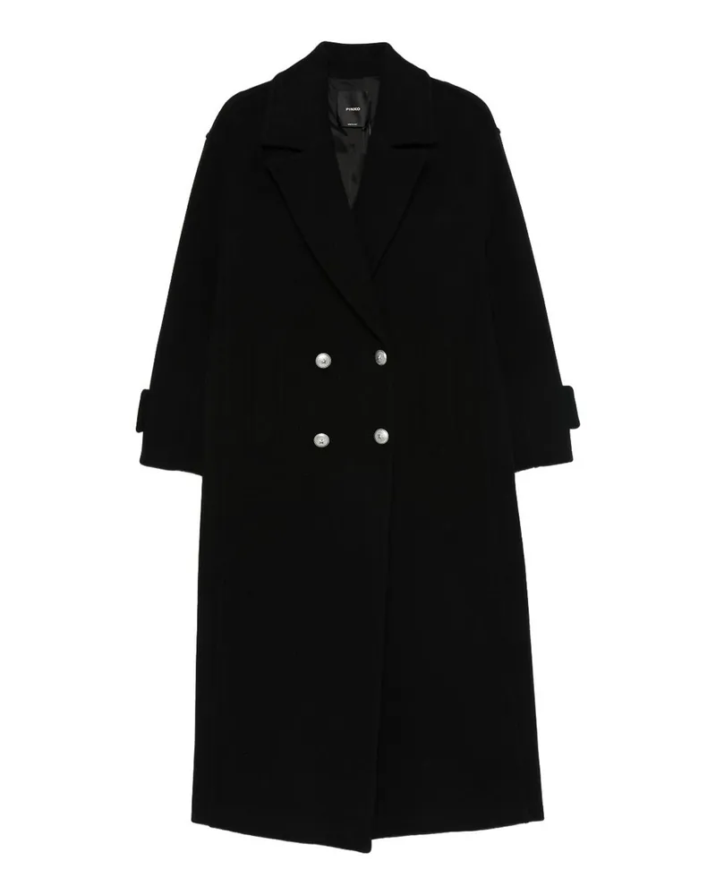 Pinko Knielanger Mantel - Schwarz Schwarz