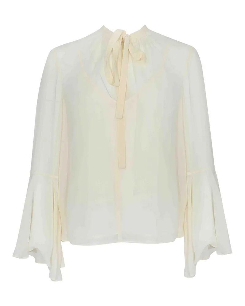 Max Mara Bluse - Weiß Weiß