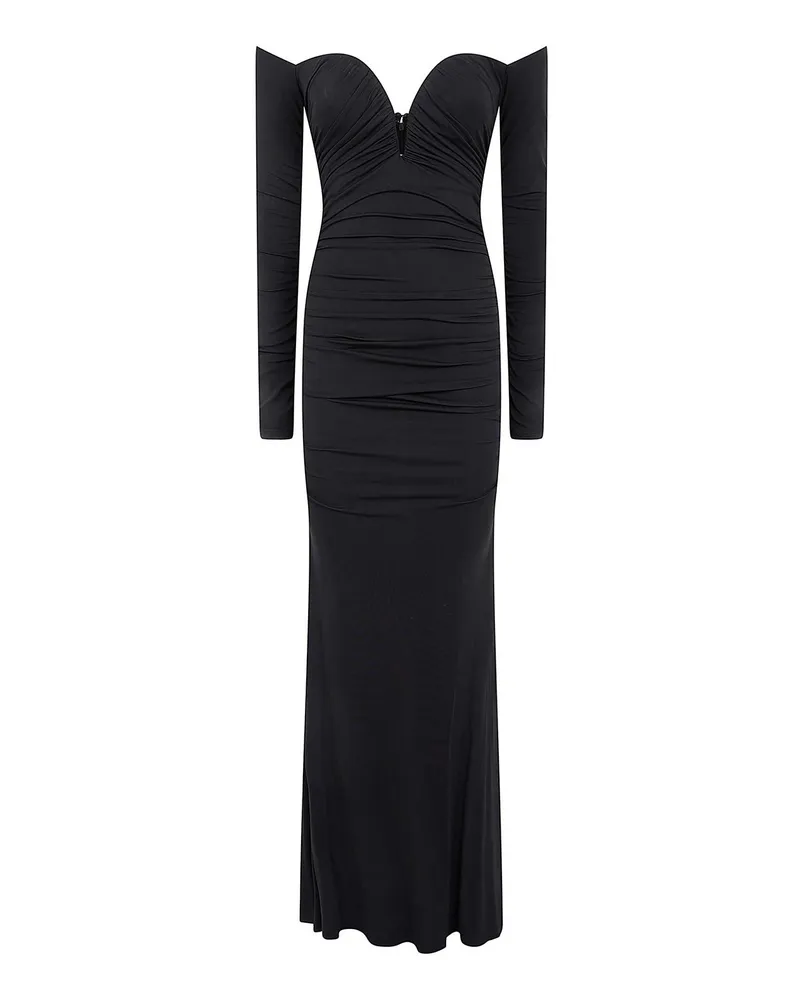 Elisabetta Franchi Maxikleid - Schwarz Schwarz