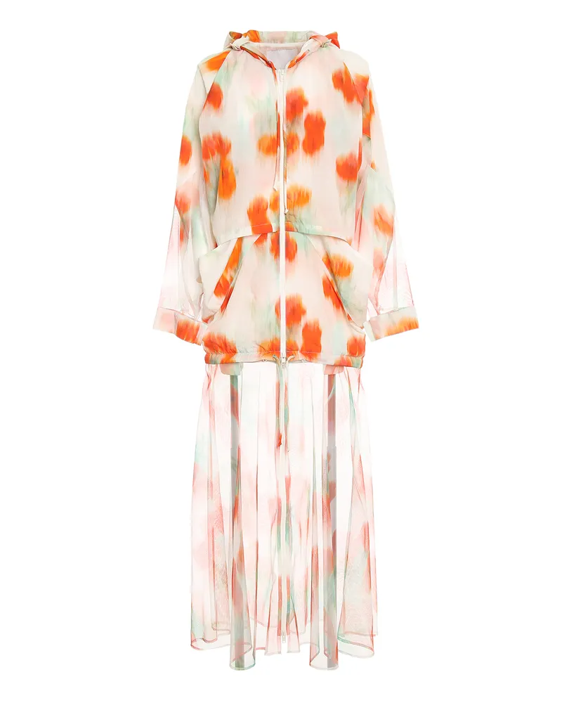 Kenzo Langer Mantel - Blumenmuster Bunt