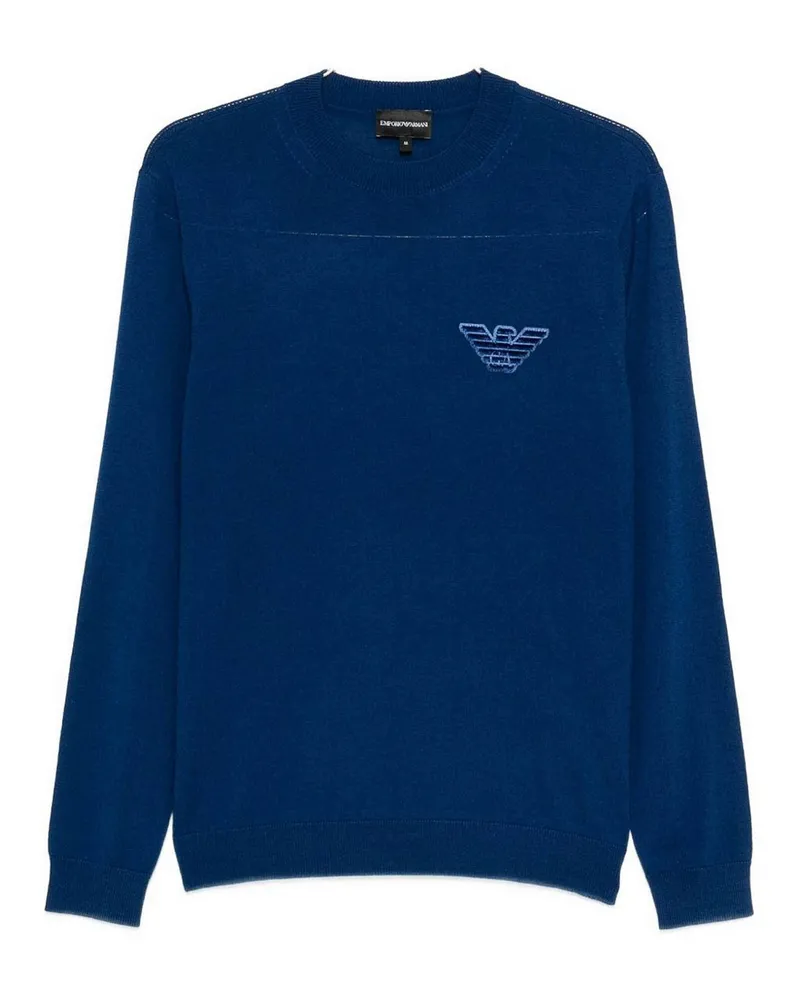 Emporio Armani Rundhalspullover - Blau Blau