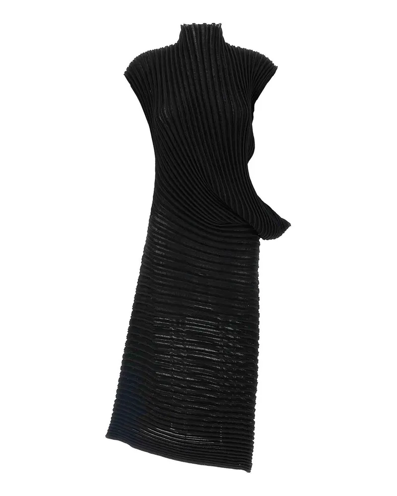 Issey Miyake Knielanges Kleid - Schwarz Schwarz