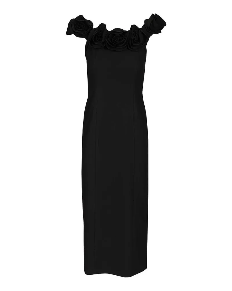 ROTATE Birger Christensen Knielanges Kleid - Schwarz Schwarz