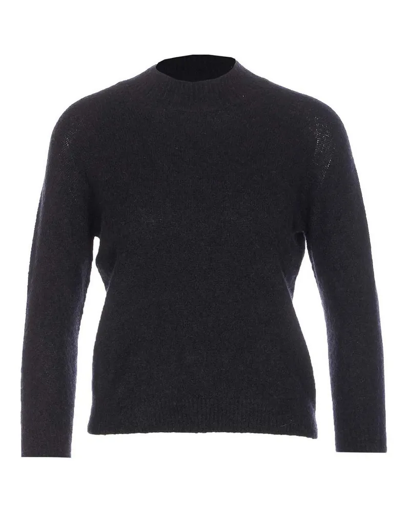 Roberto Collina Rundhalspullover - Schwarz Schwarz