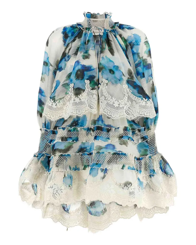 Zimmermann Knielanges Kleid - Blau Blau