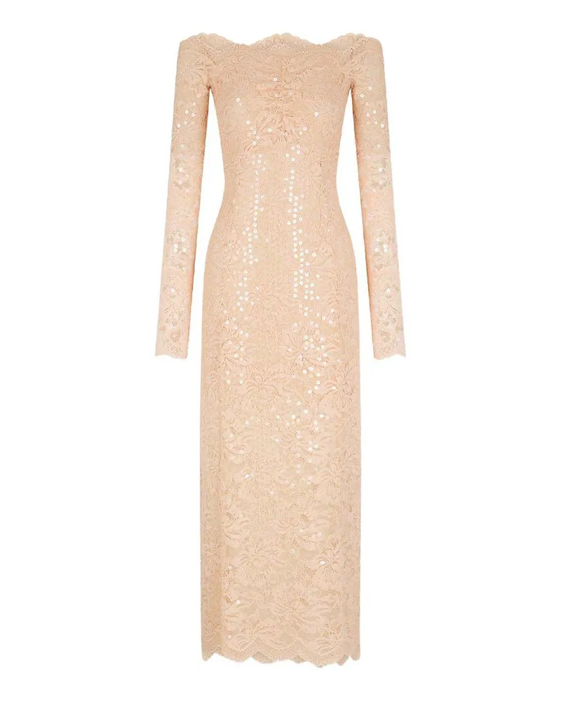 Paco Rabanne Knielanges Kleid - Nude Nude