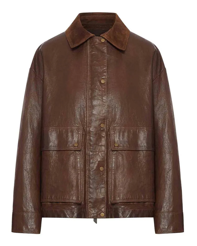 Salvatore Santoro Lederjacke - Braun Braun
