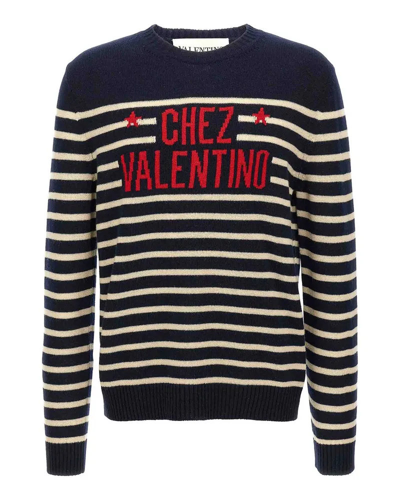 Valentino Garavani Rundhalspullover - Blau Blau