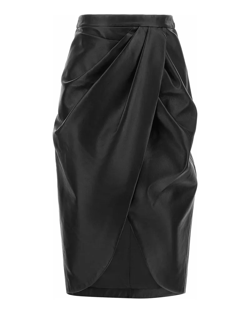 Balmain Lederrock - Schwarz Schwarz