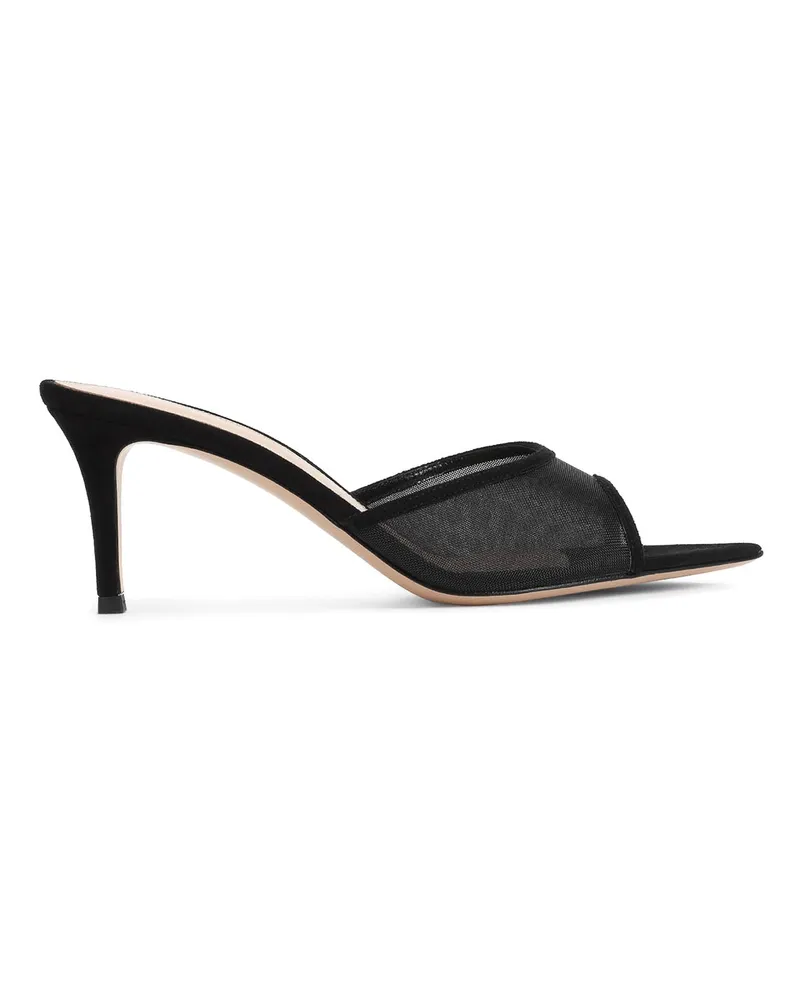 Gianvito Rossi Mules - Schwarz Schwarz